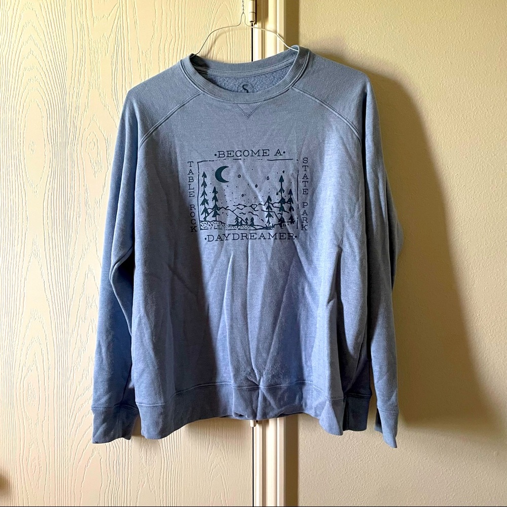 BLUE GRAPHIC SWEATER XL